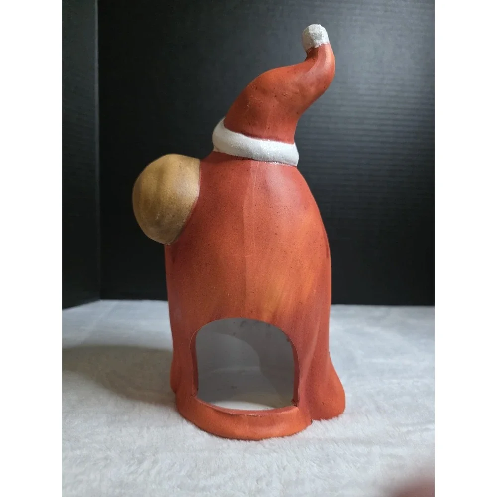Ceramic Santa Claus Votive Candle Holder 9.5